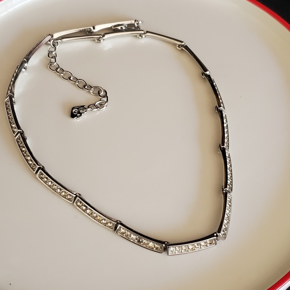 Swarovski Silver Crystal Link Necklace - Picture 10 of 11